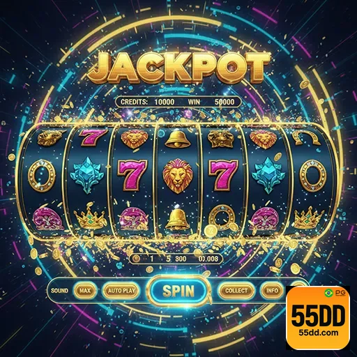 Tela de jogos de slots, reforçando confiabilidade na 55dd Brasil