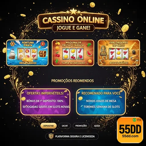 Jogador interagindo com jogo de live gaming na 55dd